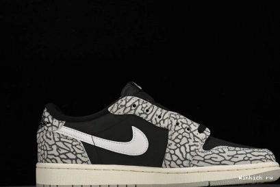 1 Low Black Jordan Retro OG Cement 1119